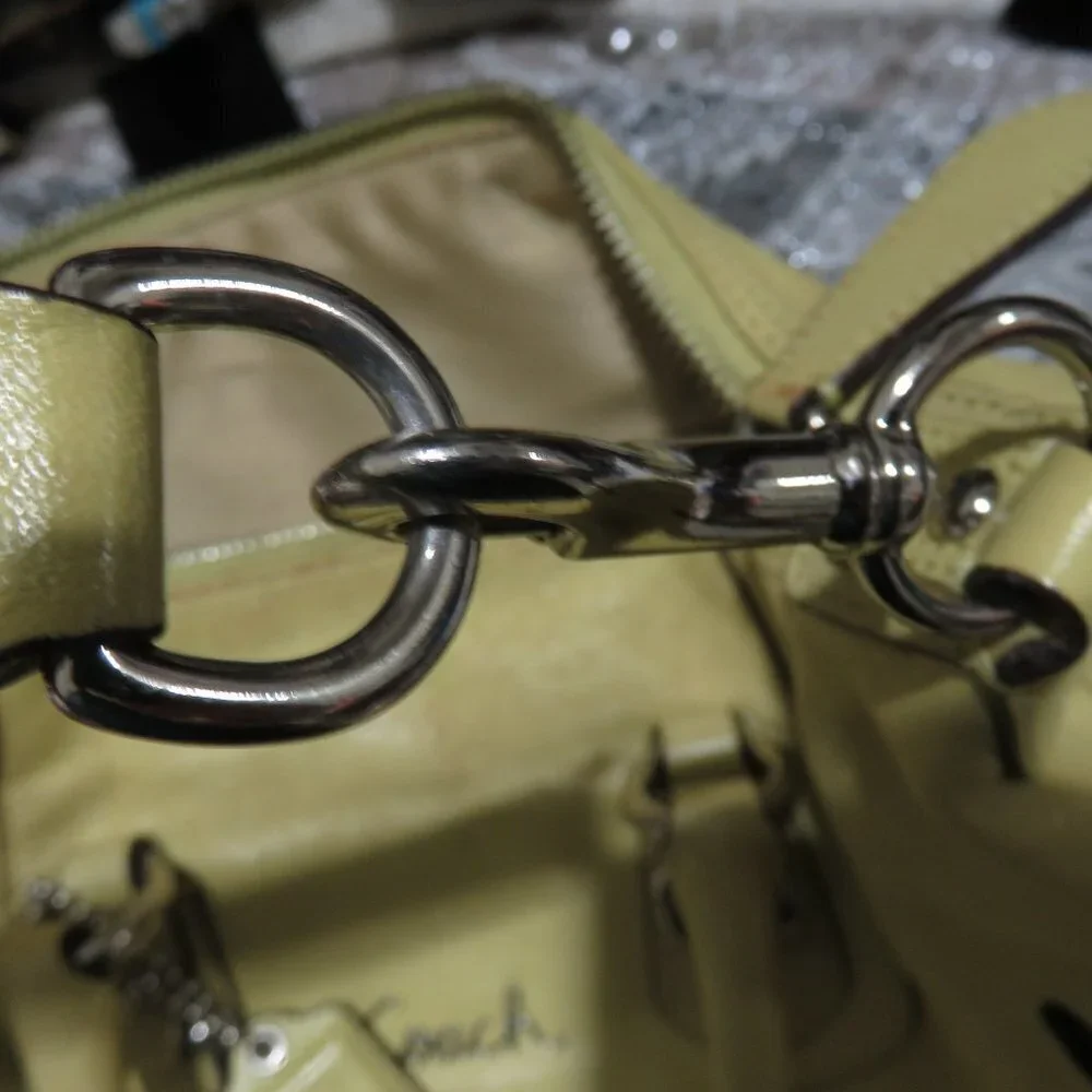 Coach Soho East West Satchel Mustard Yellow Gold Handbag Purse Tote